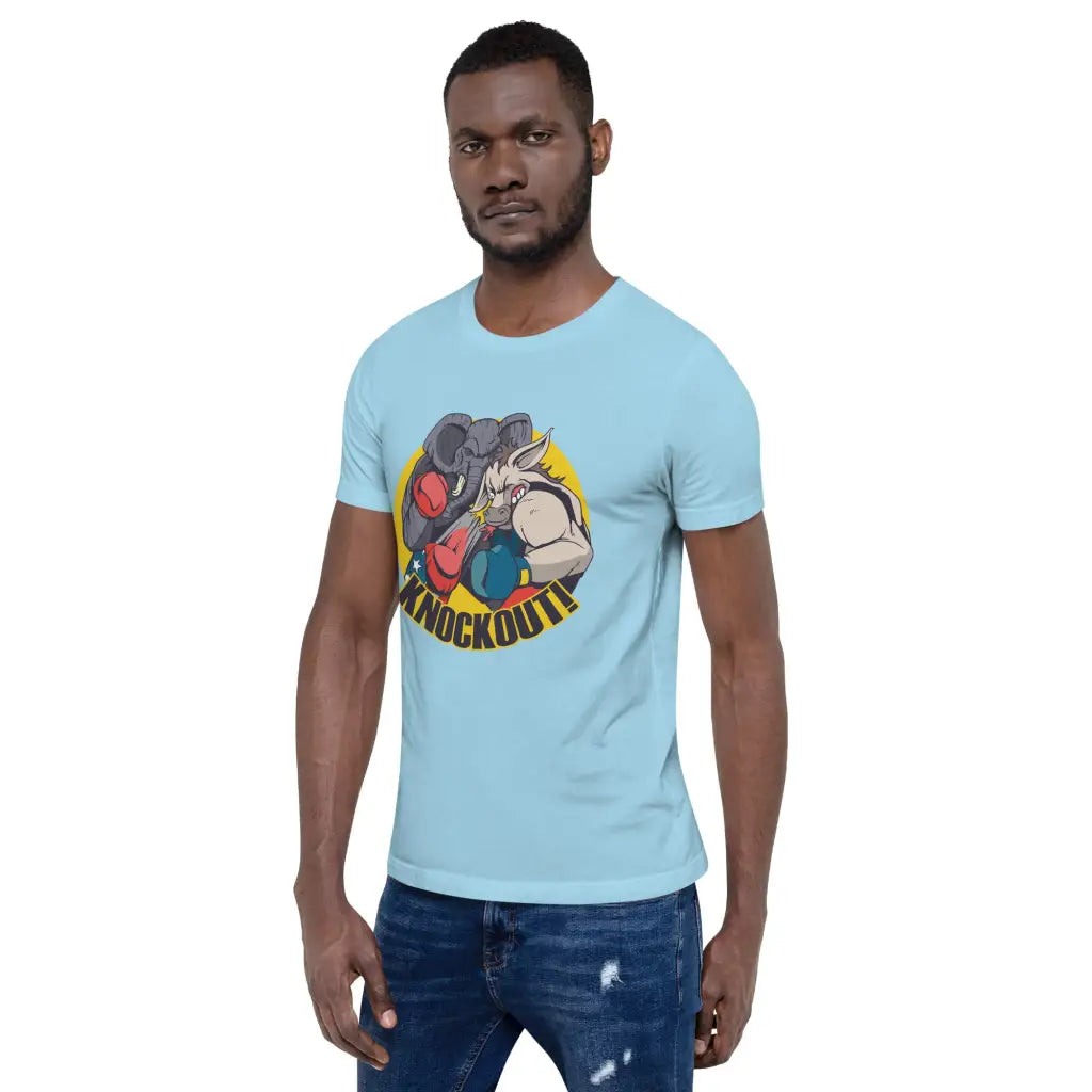 Elephant Donkey Knockout Unisex T-shirt - Republican