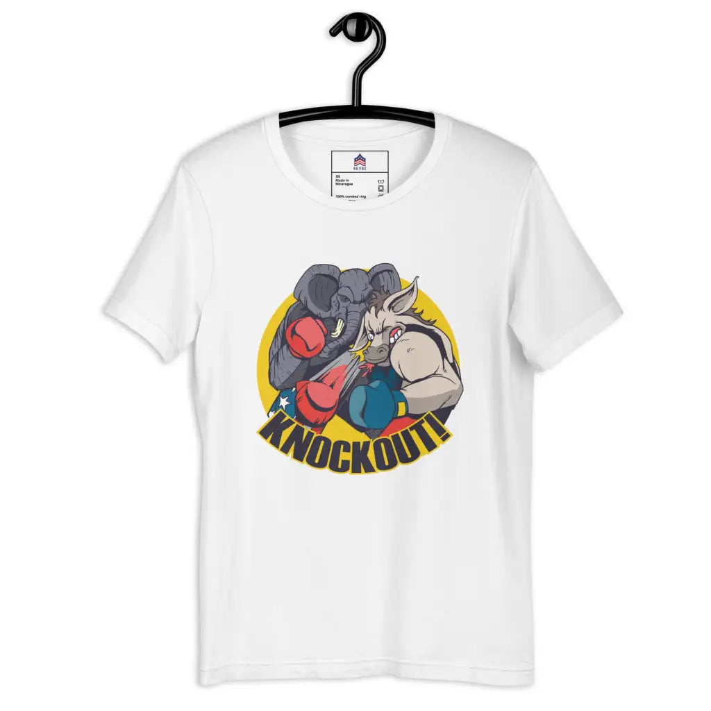 Elephant Donkey Knockout Unisex T-shirt - White / Xs -