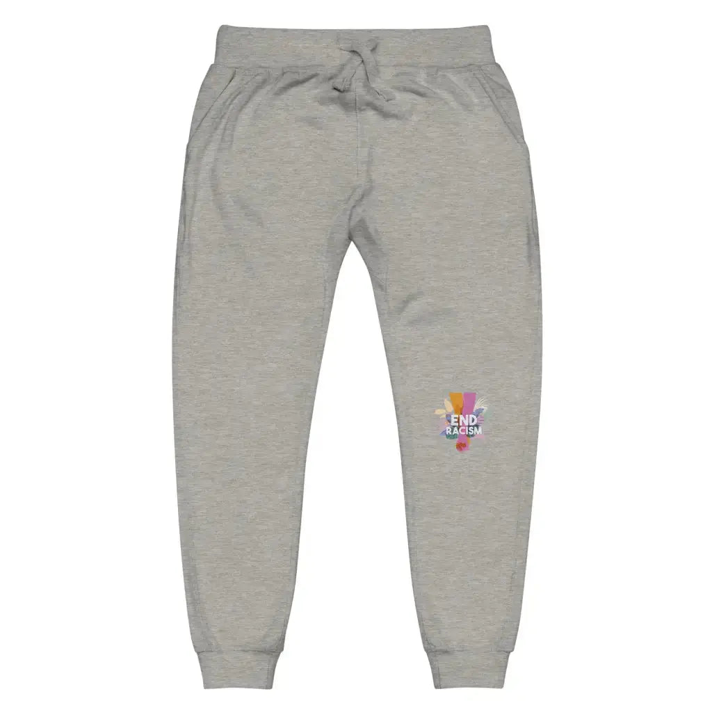 End Racism Unisex Fleece Sweatpants - Carbon Grey / Xs -