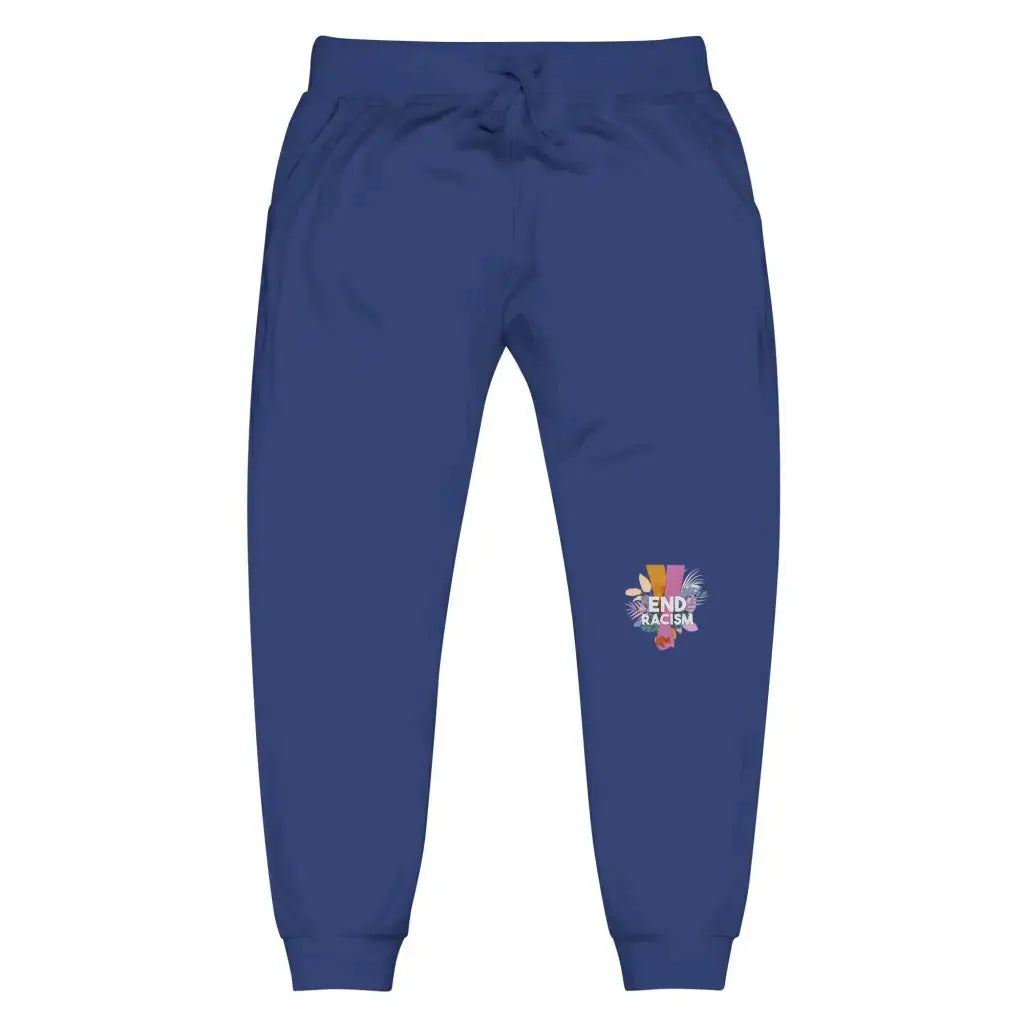 End Racism Unisex Fleece Sweatpants - Team Royal / Xs -