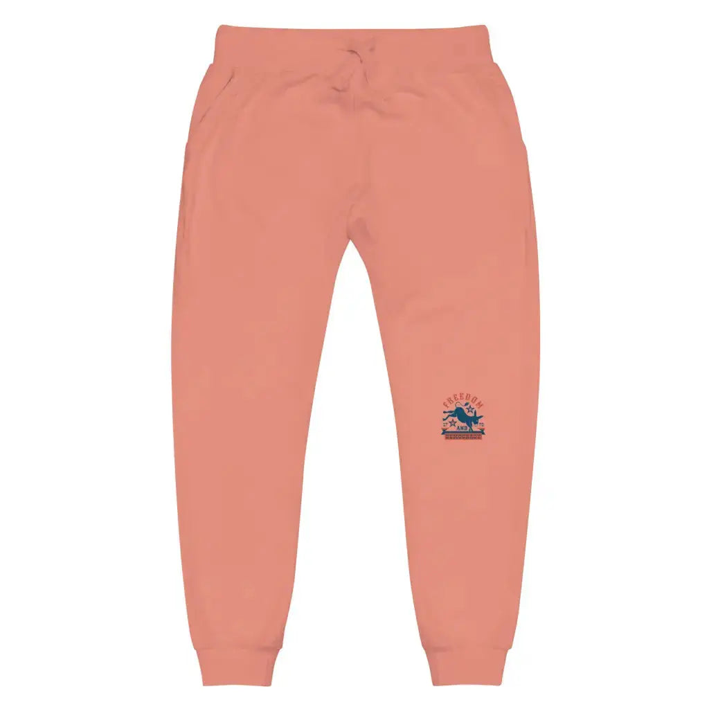 Freedom And Democracy Unisex Fleece Sweatpants - Dusty Rose