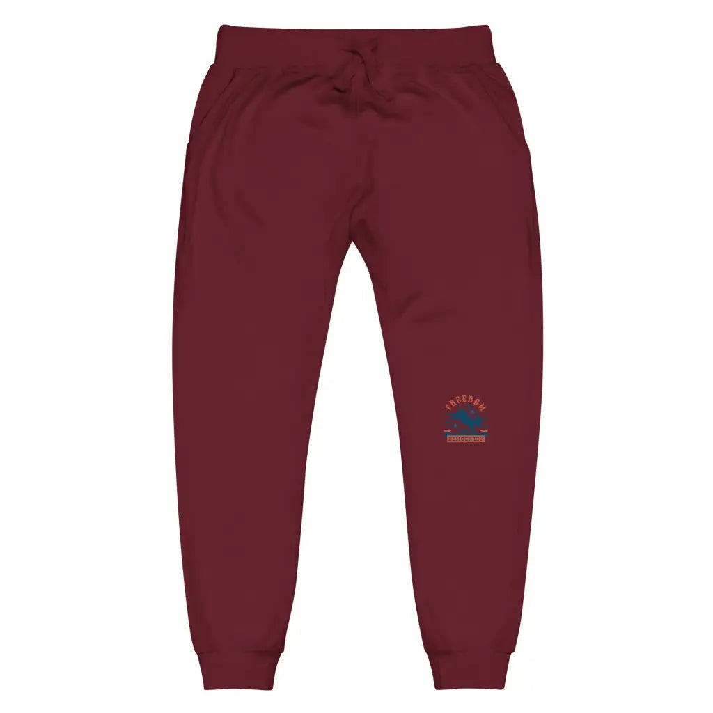 Freedom And Democracy Unisex Fleece Sweatpants - Maroon / Xs