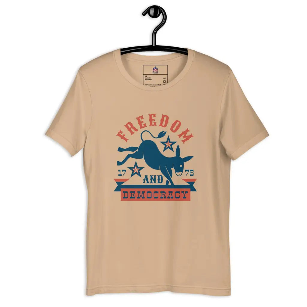 Freedom And Democracy Unisex T-shirt - Tan / Xs - Democratic