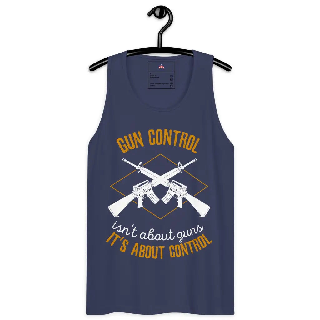 Gun Control Men’s Premium Tank Top - Harbor Blue / s -