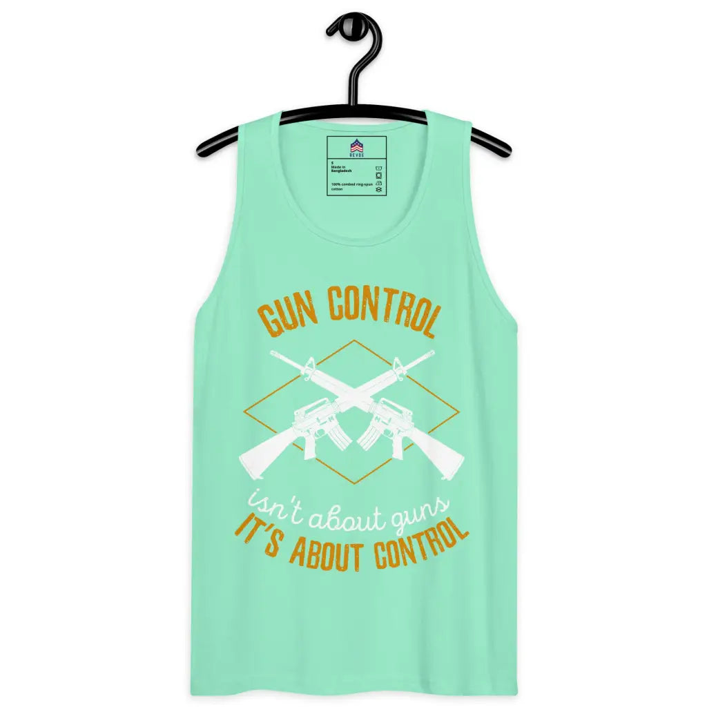 Gun Control Men’s Premium Tank Top - Mint / s - Republican