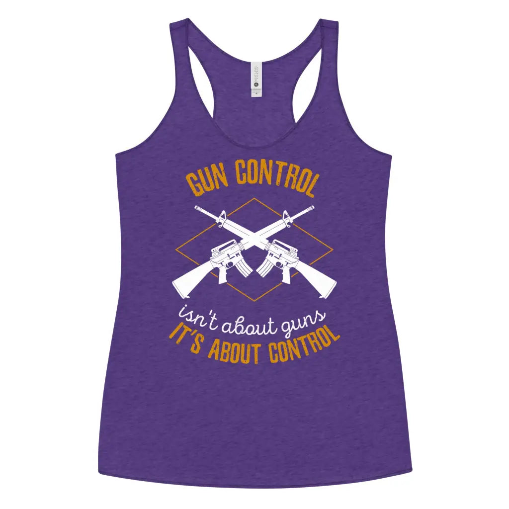 Gun Control Women’s Racerback Tank - Purple Rush / Xs -