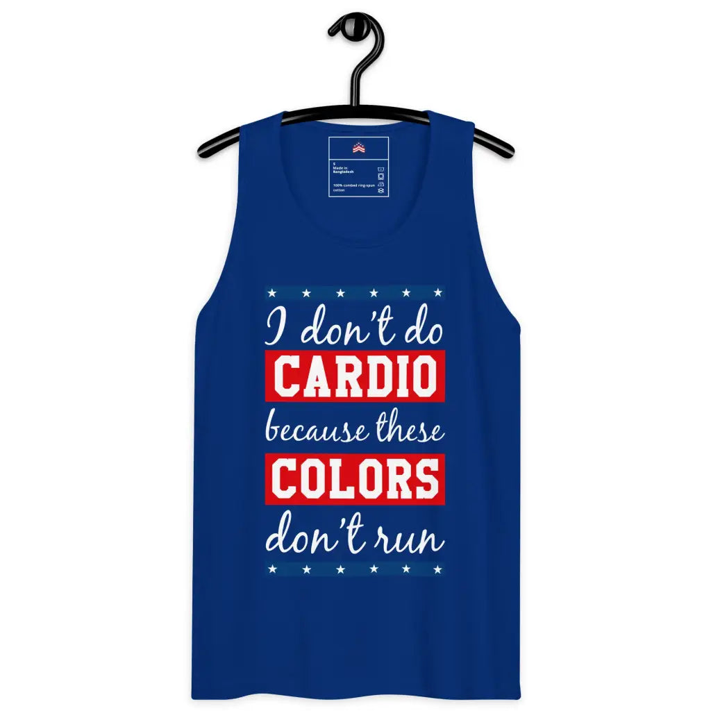 I Don’t Do Cardio Men’s Premium Tank Top - Team Royal / s -