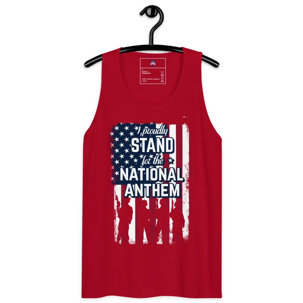 I Proudly Stand Men’s Premium Tank Top - Red / s -