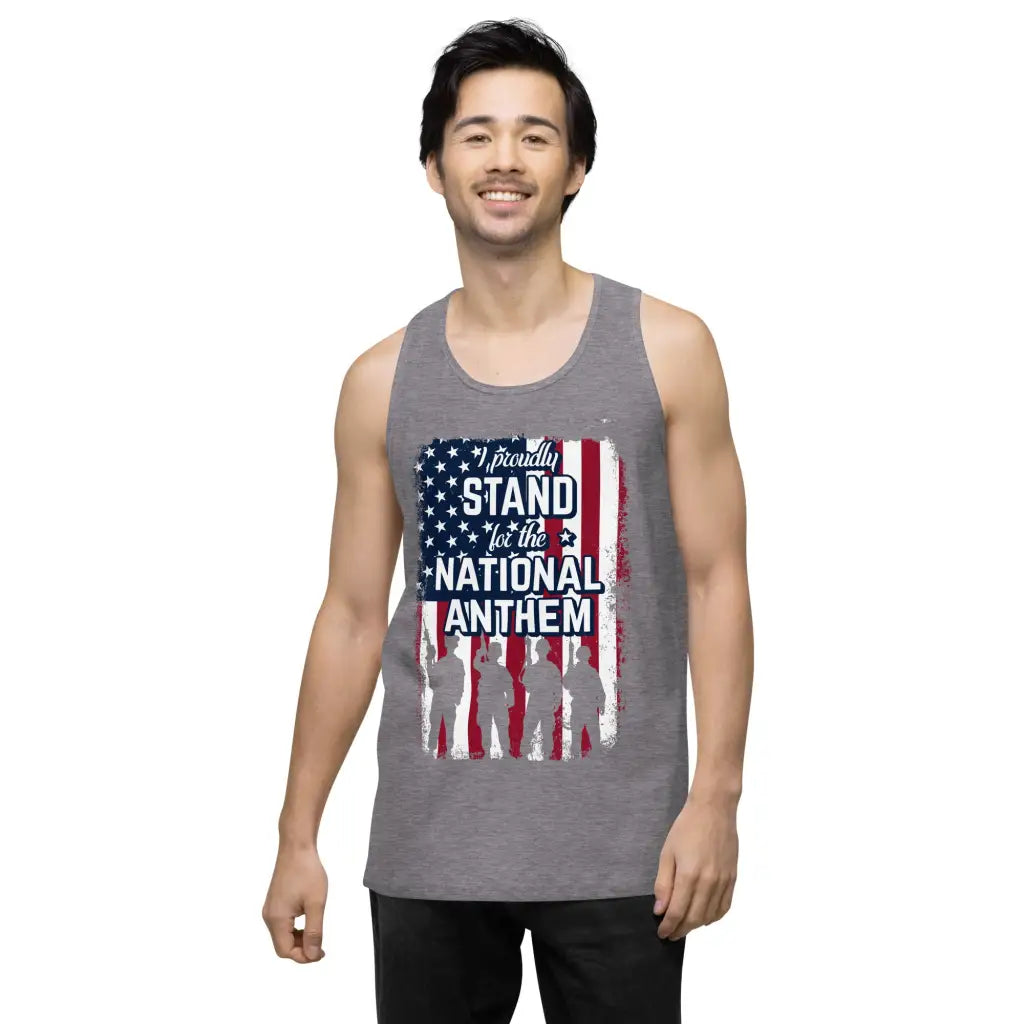 I Proudly Stand Men’s Premium Tank Top - Republican