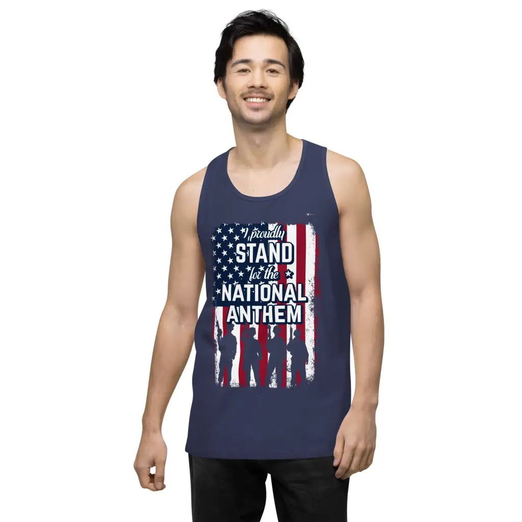 I Proudly Stand Men’s Premium Tank Top - Republican