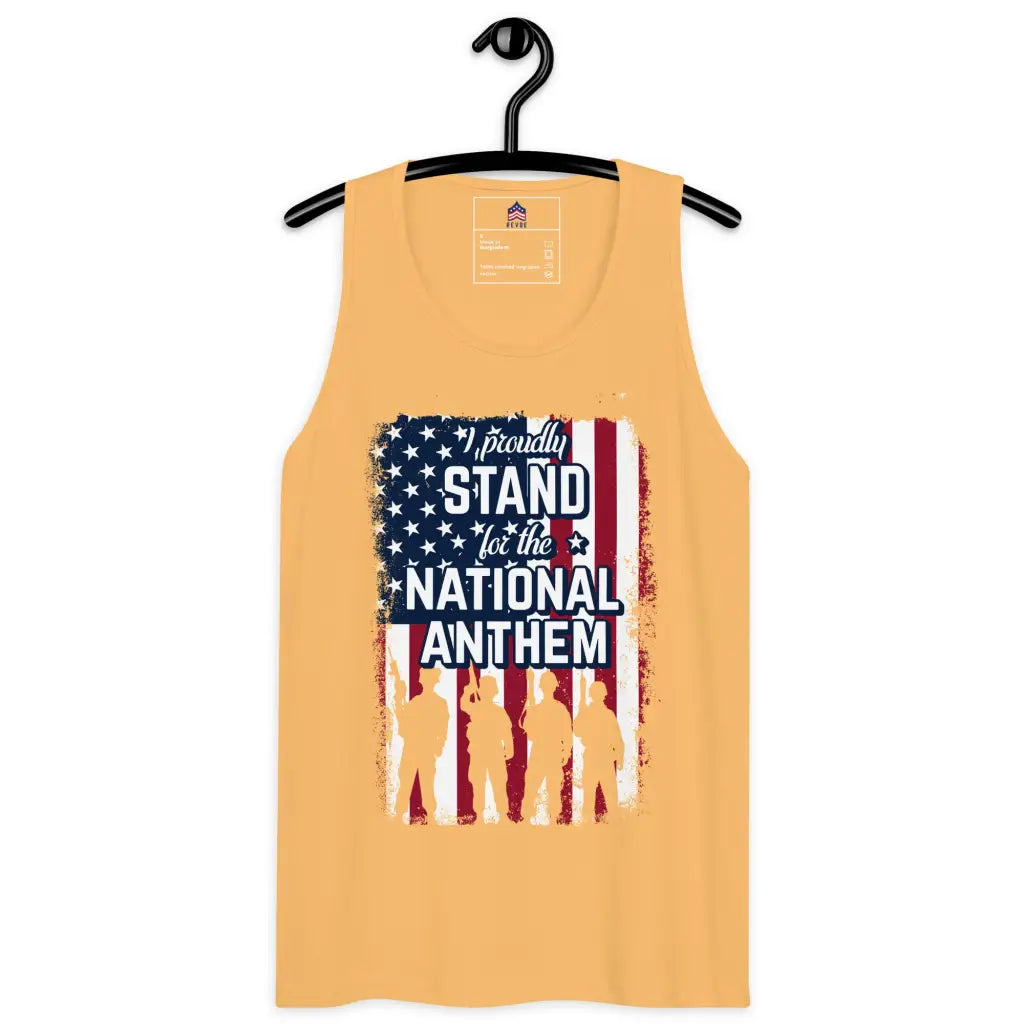 I Proudly Stand Men’s Premium Tank Top - Squash / s -