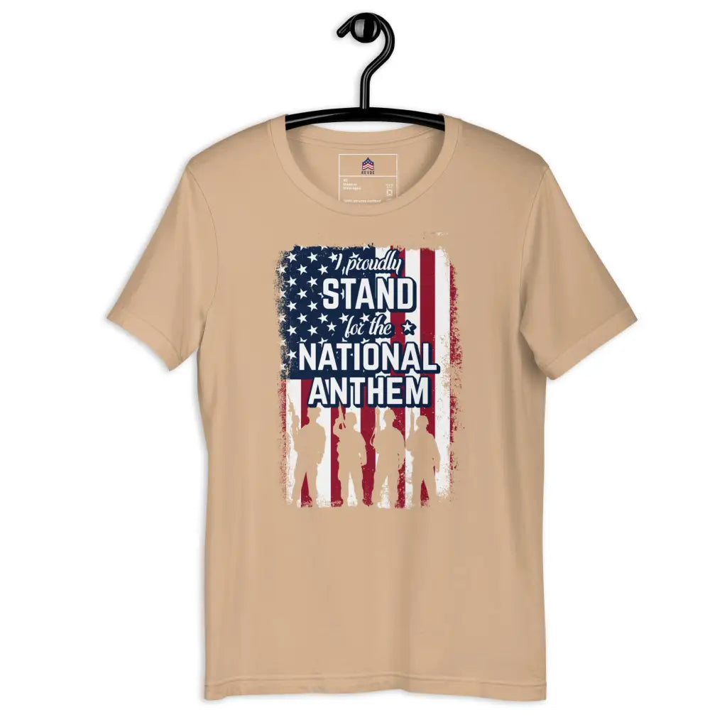 I Proudly Stand Unisex T-shirt - Tan / Xs - Republican