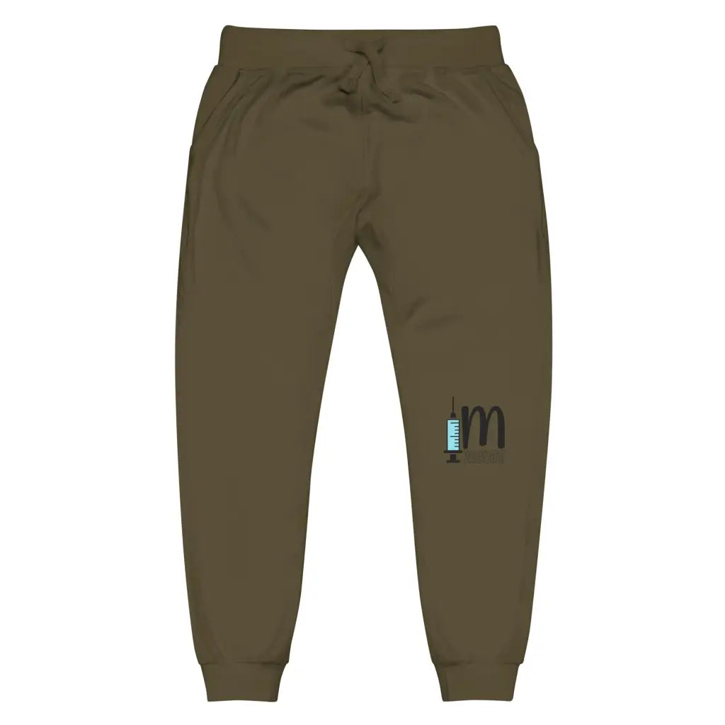 I’m Vaccinated 2 Unisex Fleece Sweatpants - Military Green /