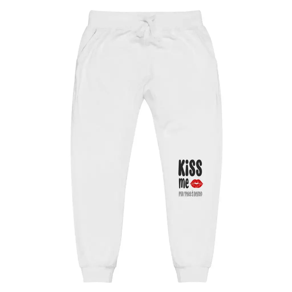 Kiss Me I’m Vaccinated 2 Unisex Fleece Sweatpants -