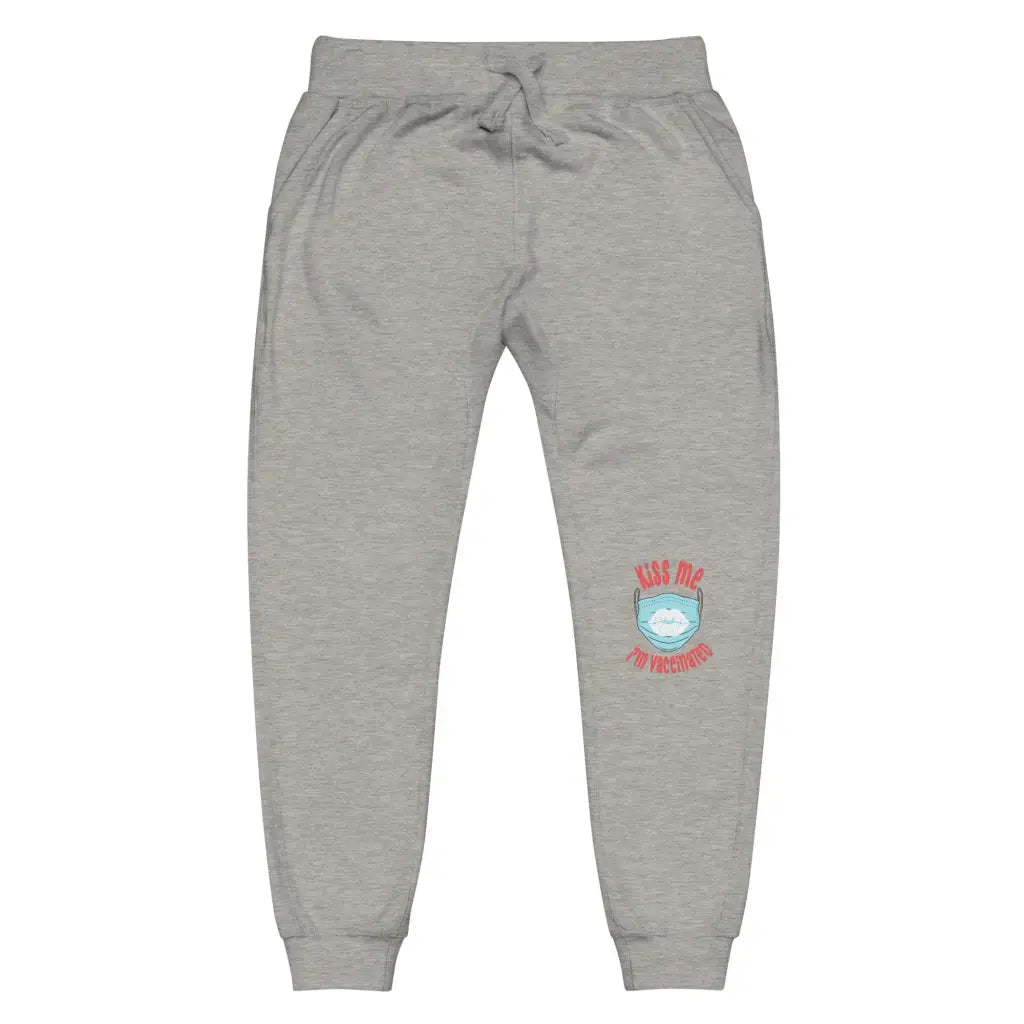 Kiss Me I’m Vaccinated 3 Unisex Fleece Sweatpants -