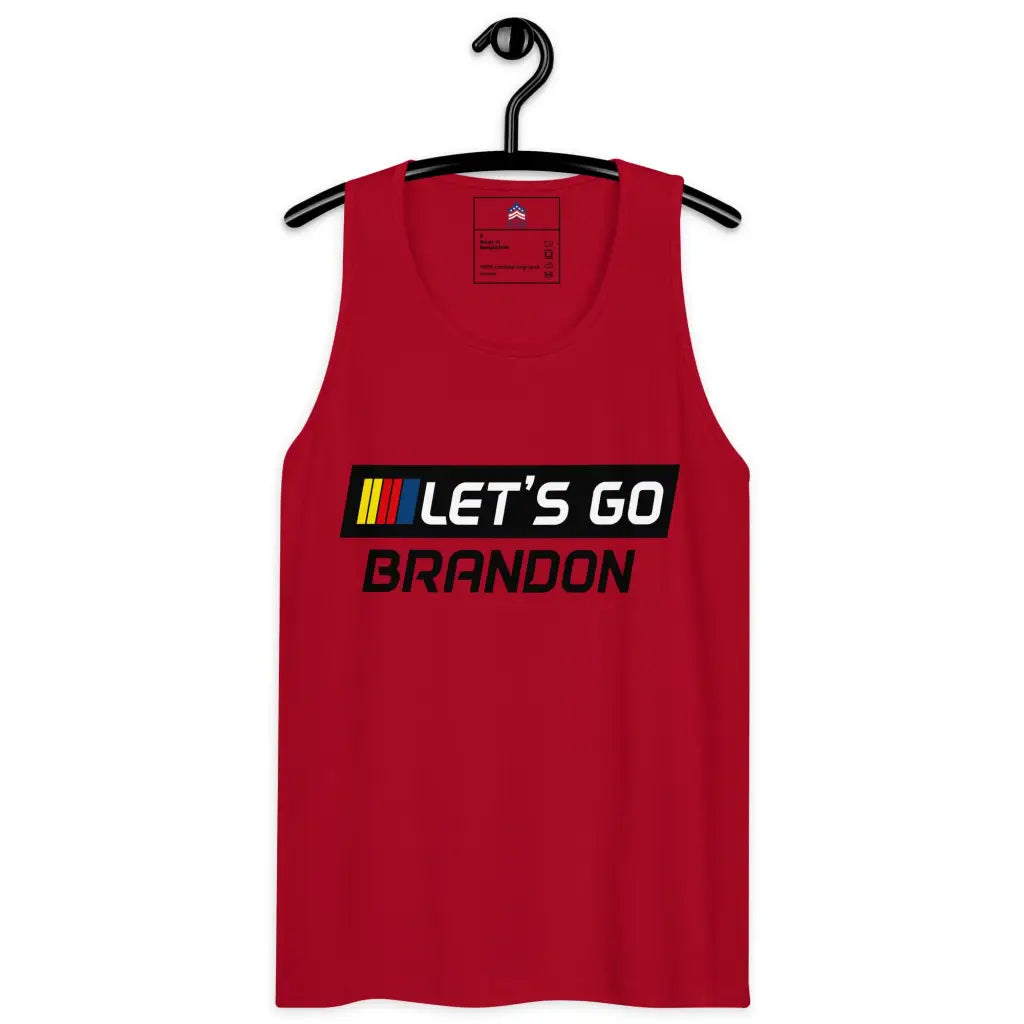 Let’s Go Brandon Men’s Premium Tank Top - Red / s -