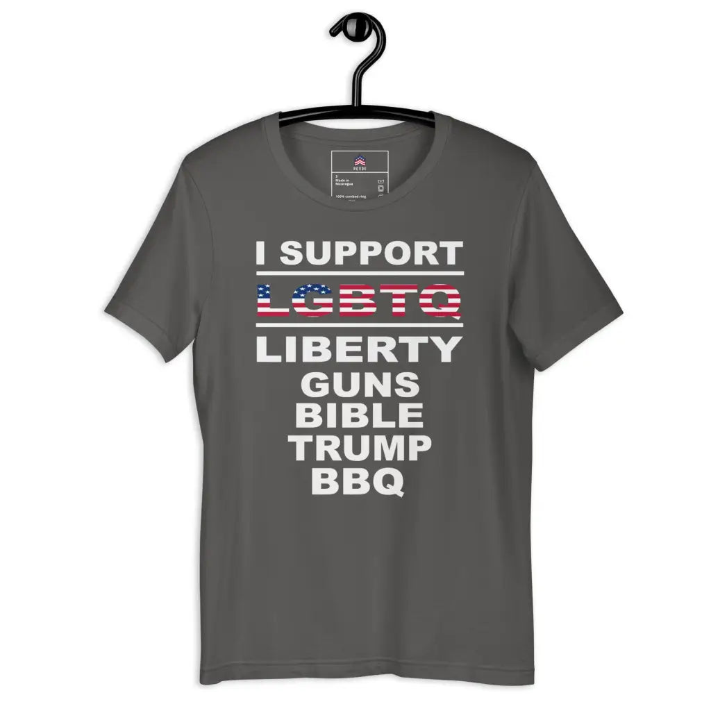Lgbtq Liberty Unisex T-shirt - Asphalt / s - Republican
