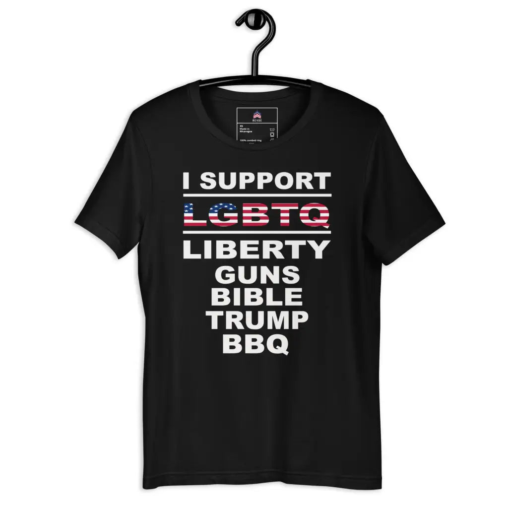 Lgbtq Liberty Unisex T-shirt - Black / Xs - Republican