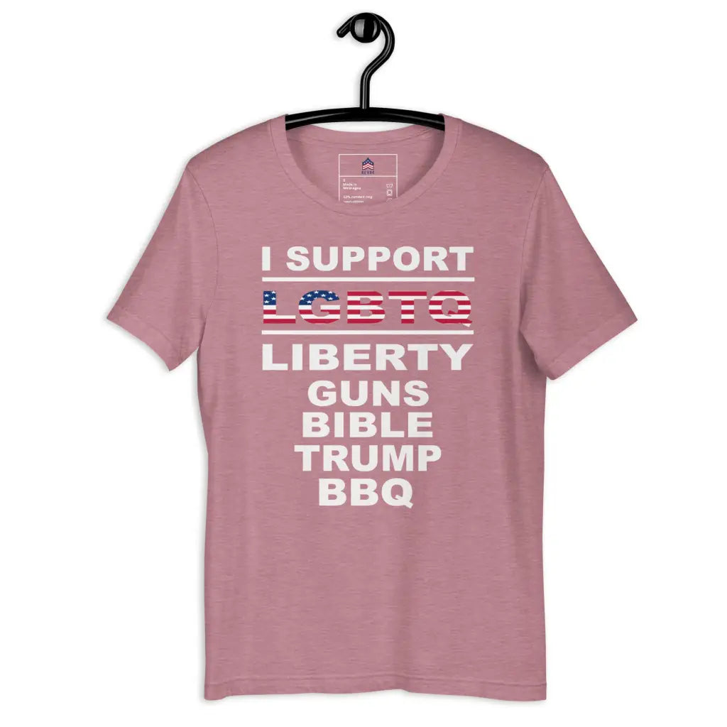 Lgbtq Liberty Unisex T-shirt - Heather Orchid / s -
