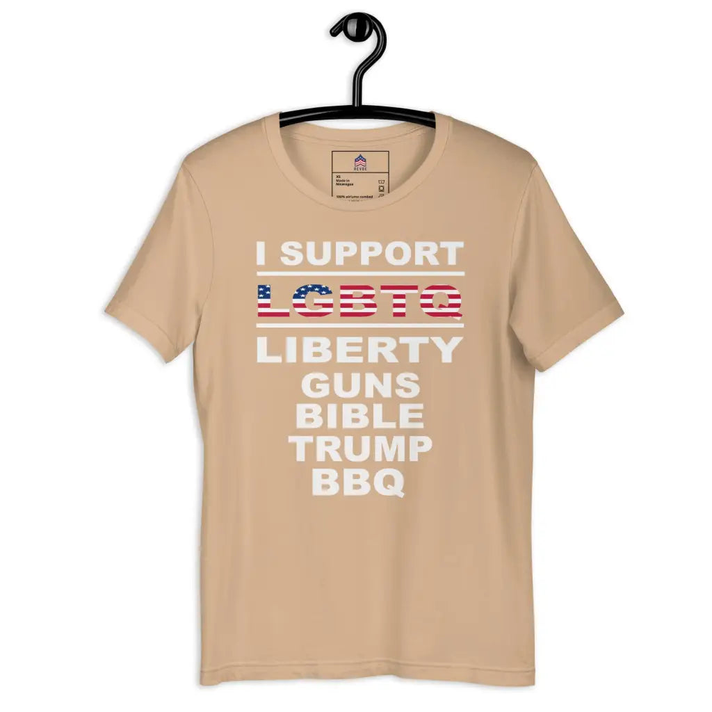 Lgbtq Liberty Unisex T-shirt - Tan / Xs - Republican
