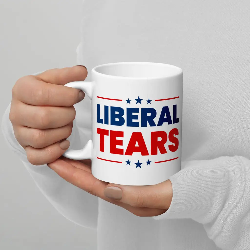 Liberal Tears White Glossy Mug - Republican