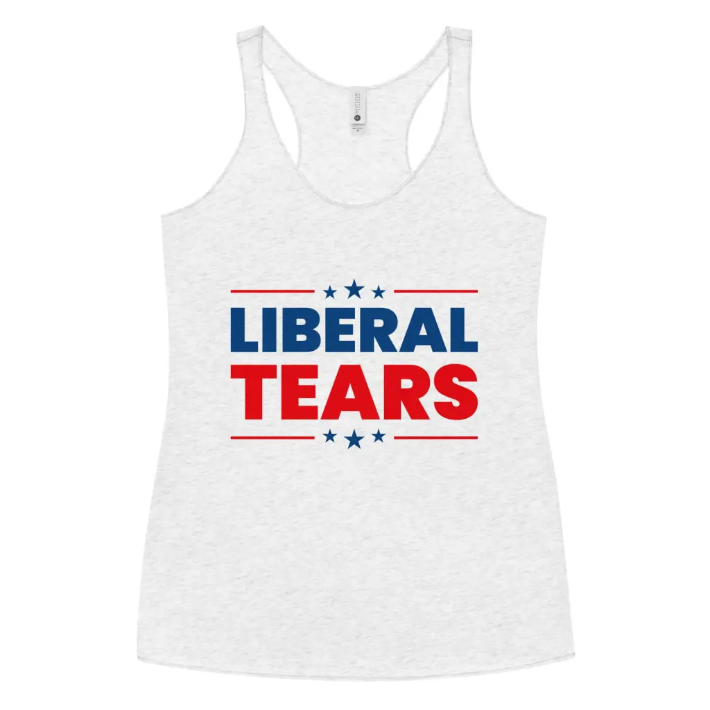 Liberal Tears Women’s Racerback Tank - Heather White / Xs -