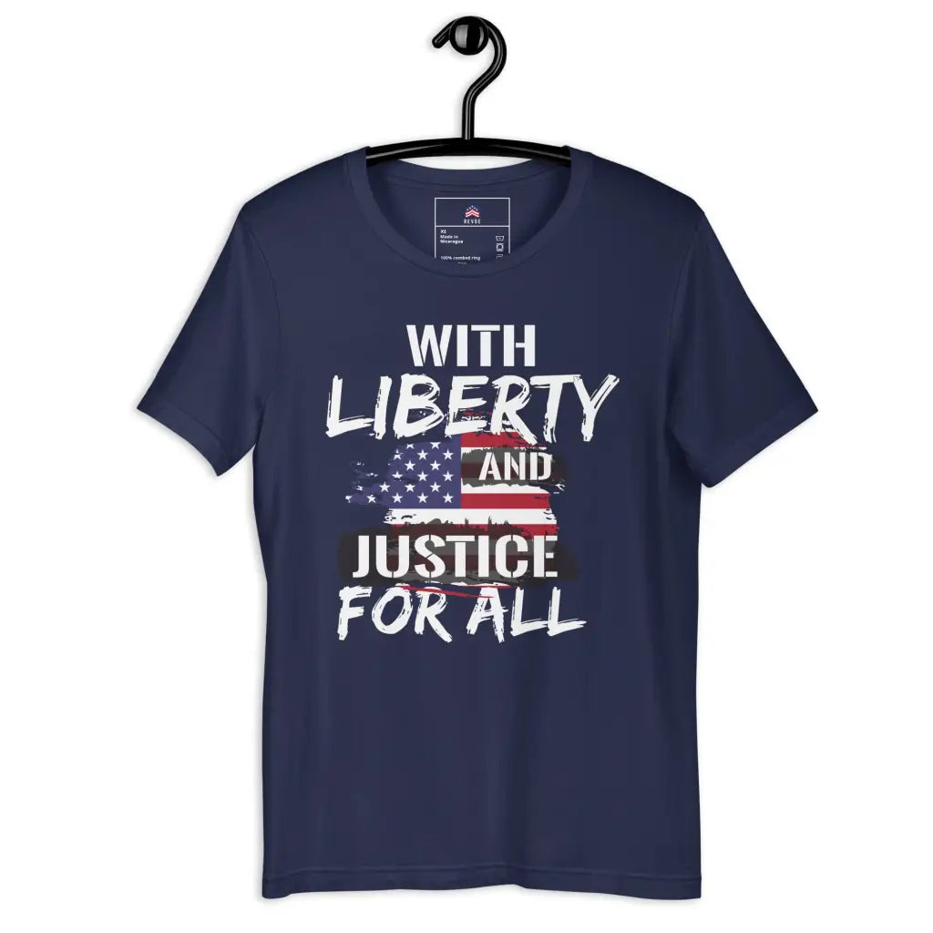 Liberty And Justice Unisex T-shirt - Navy / Xs - Republican