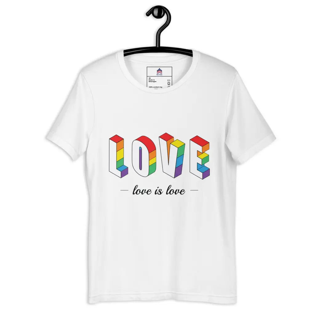 Love Is Love Unisex T-shirt - White / Xs - Democratic