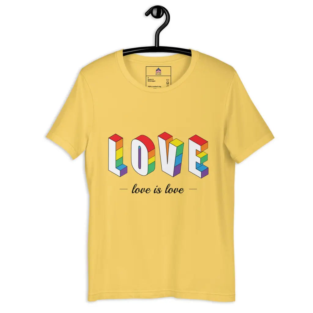 Love Is Love Unisex T-shirt - Yellow / s - Democratic