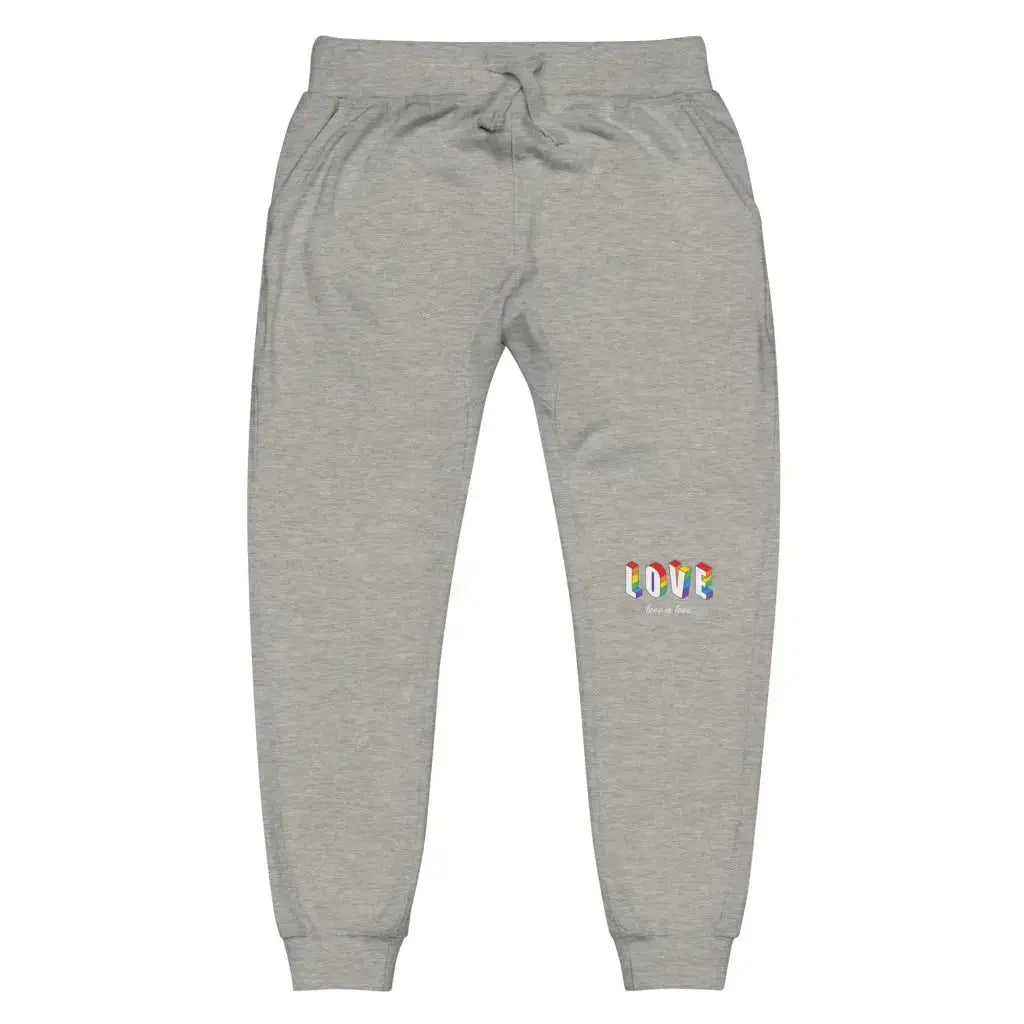 Love Is Love White Unisex Fleece Sweatpants - Democratic