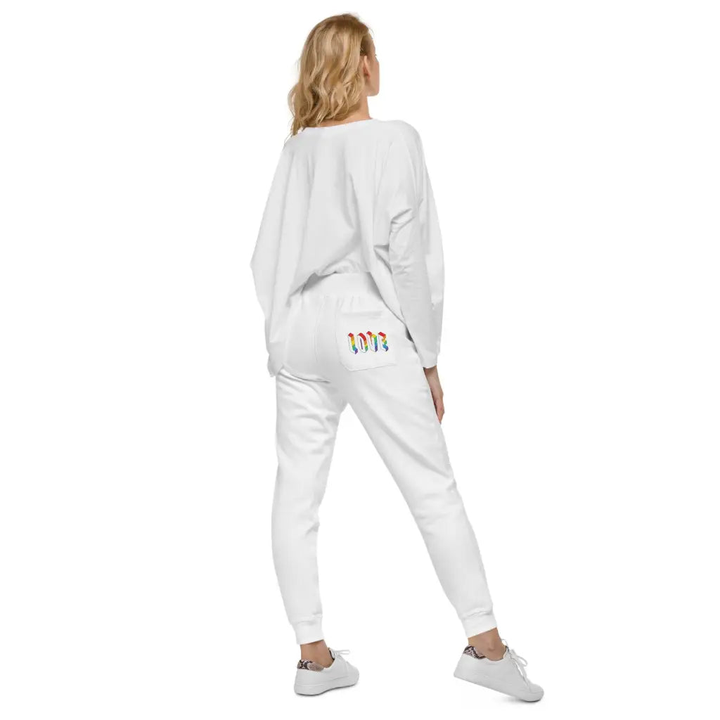 Love Is Love White Unisex Fleece Sweatpants - Democratic