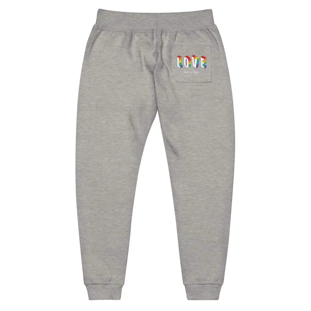 Love Is Love White Unisex Fleece Sweatpants - Democratic