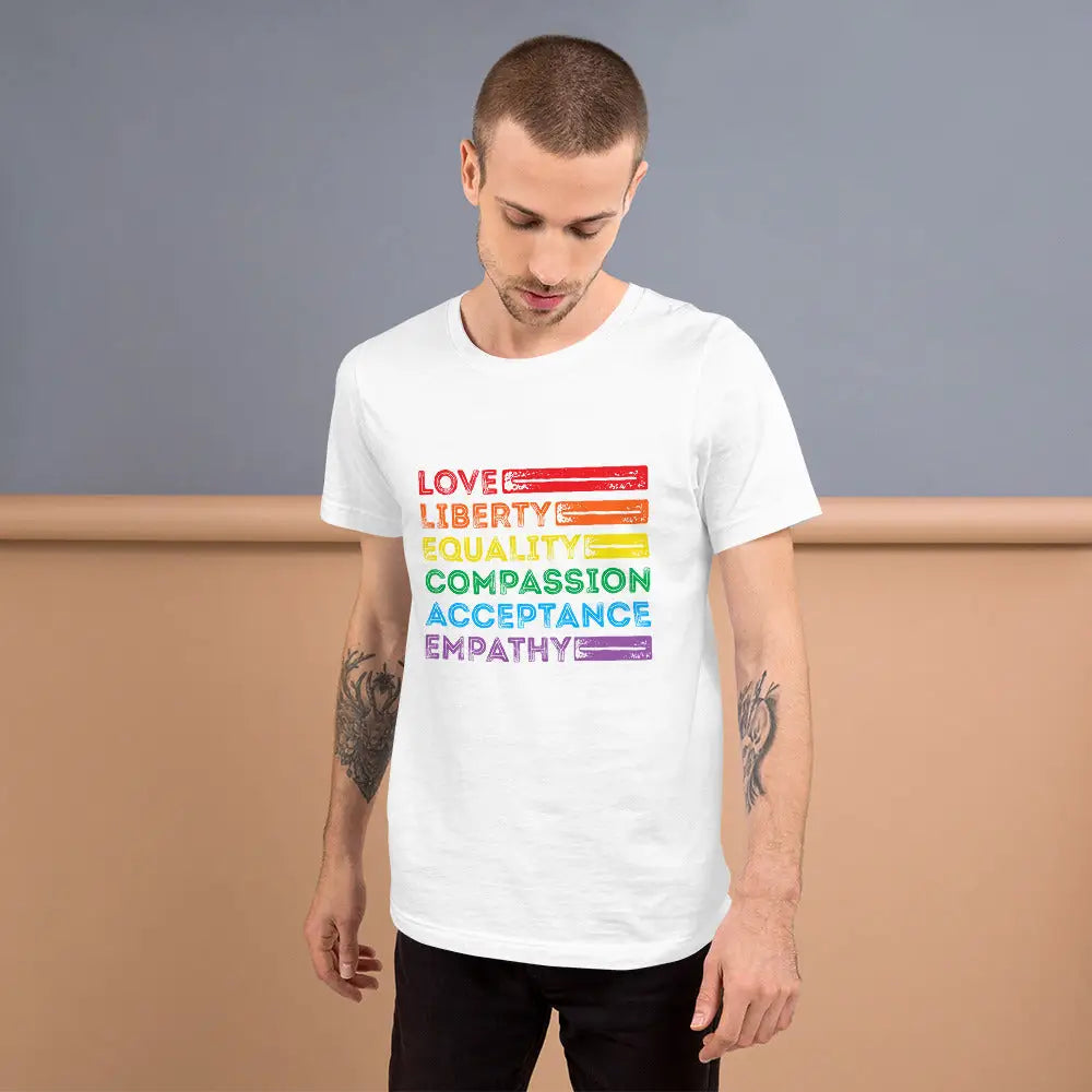 Love - Liberty - Equality Unisex T-shirt - Democratic