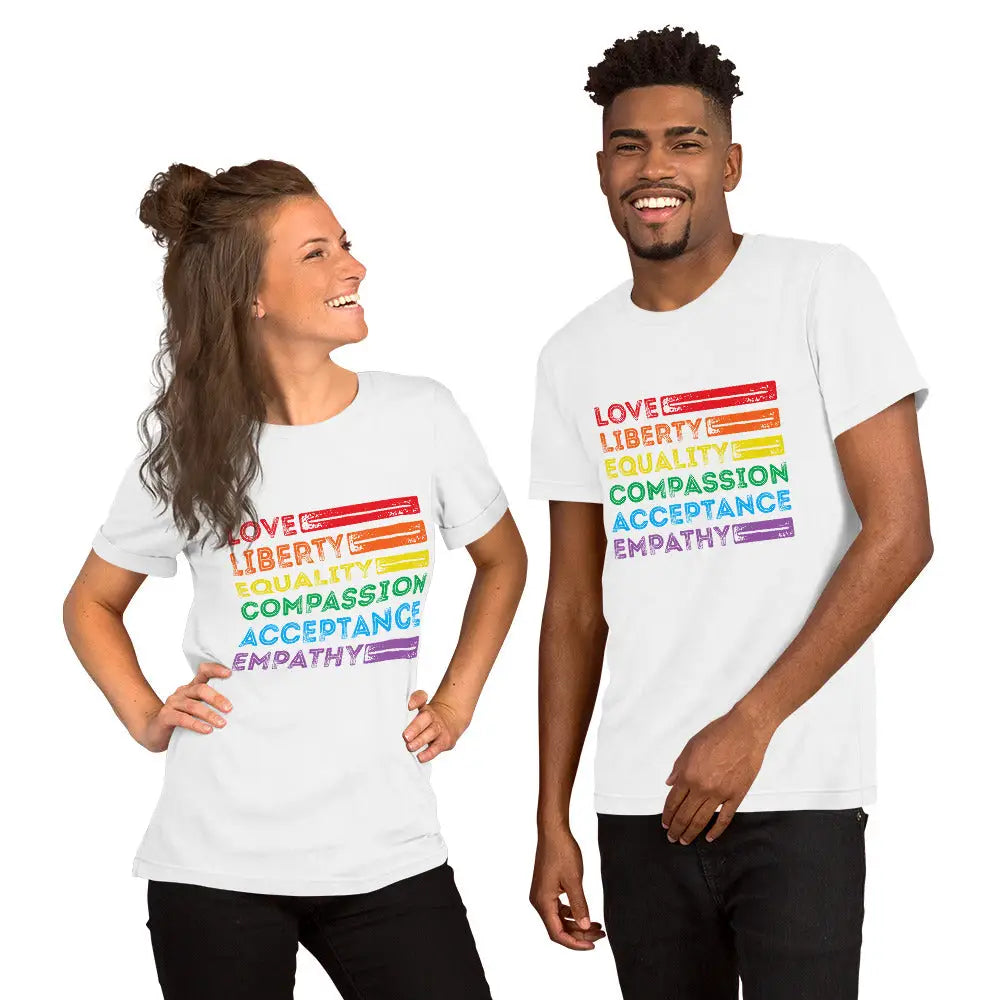 Love - Liberty - Equality Unisex T-shirt - Democratic