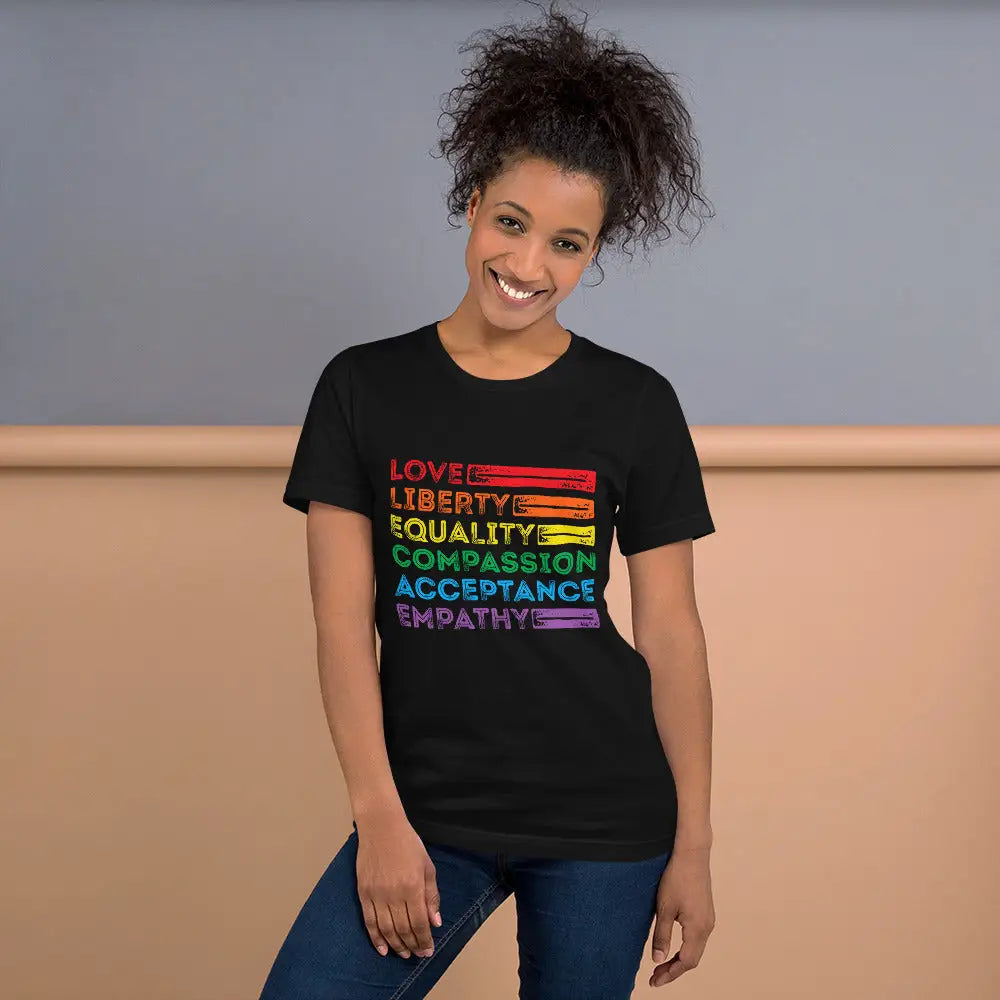 Love - Liberty - Equality Unisex T-shirt - Democratic