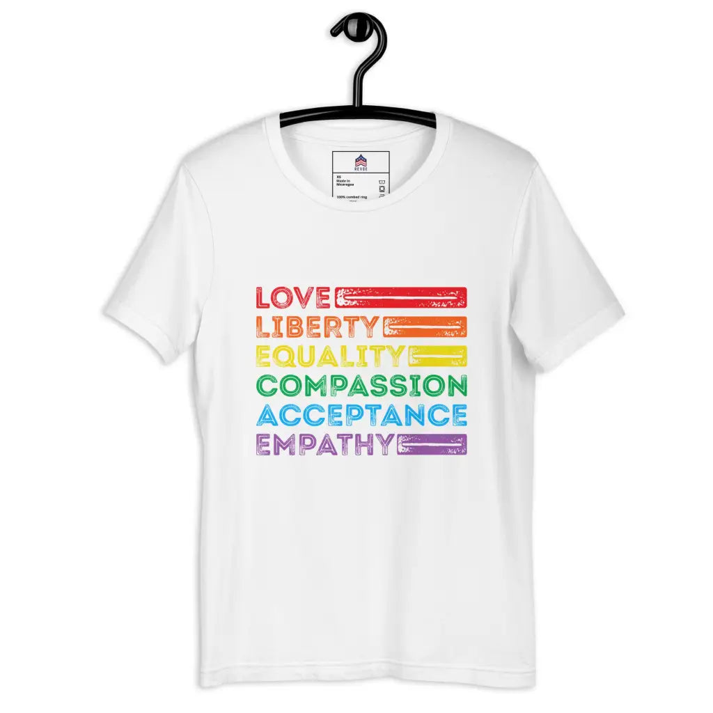 Love - Liberty - Equality Unisex T-shirt - White / Xs -