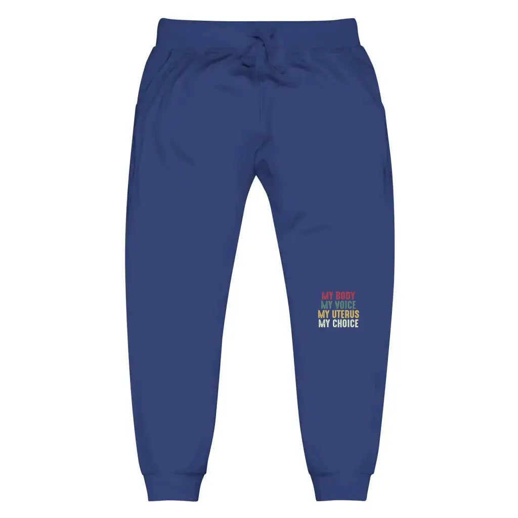 My Body - My Voice Unisex Fleece Sweatpants - Team Royal /