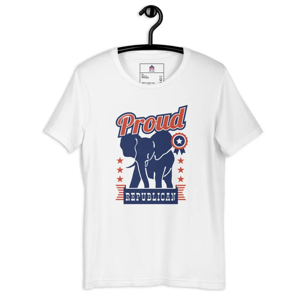 Republican Elephant Unisex T-shirt - White / Xs - Republican