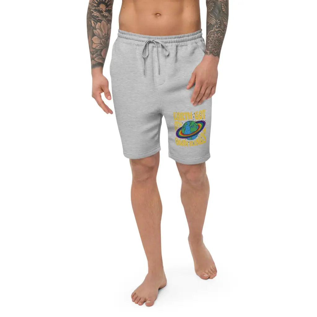 Rings Planet Men’s Fleece Shorts - Democratic