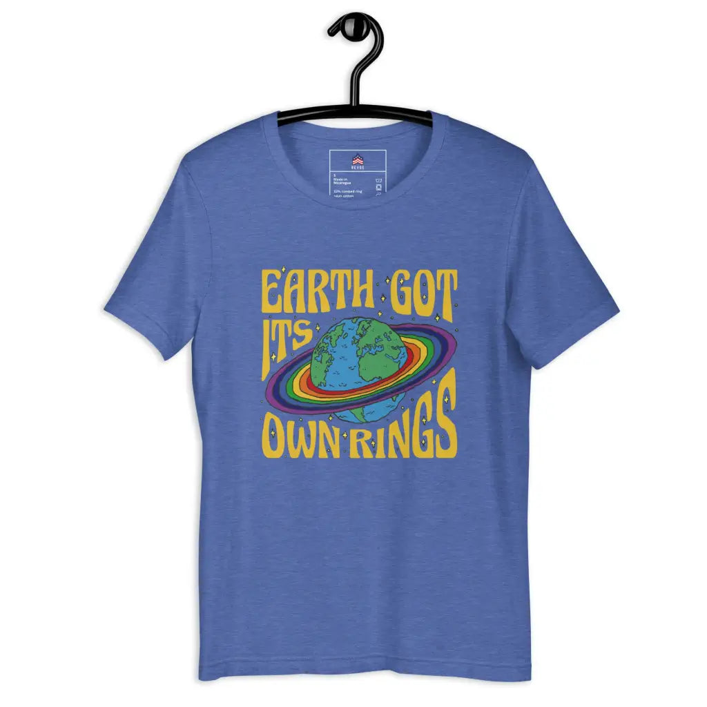 Rings Planet Unisex T-shirt - Heather True Royal / s -