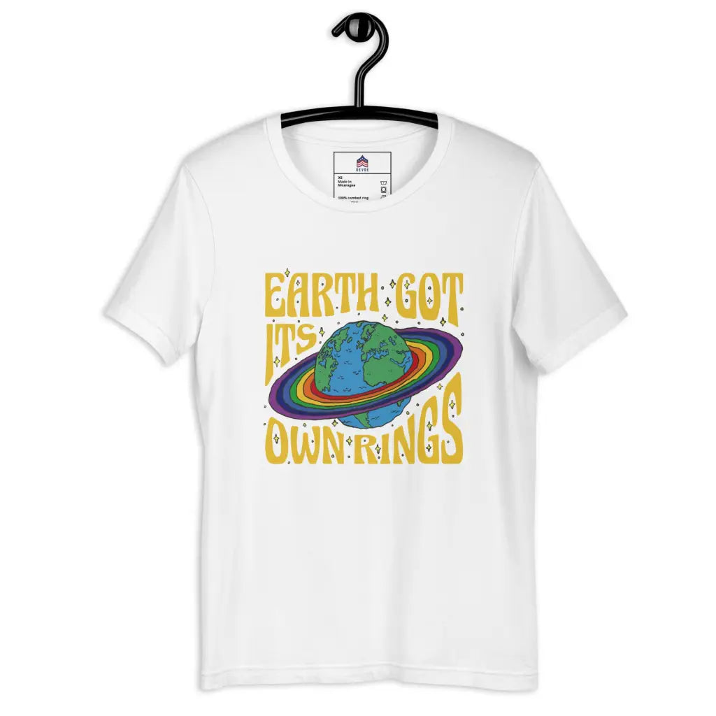 Rings Planet Unisex T-shirt - White / Xs - Democratic