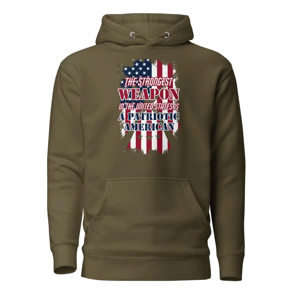 The Strongest Weapon Unisex Hoodie - Military Green / s -