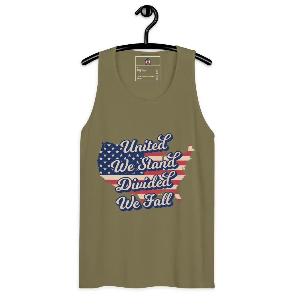 United We Stand Divided We Fall Men’s Premium Tank Top -