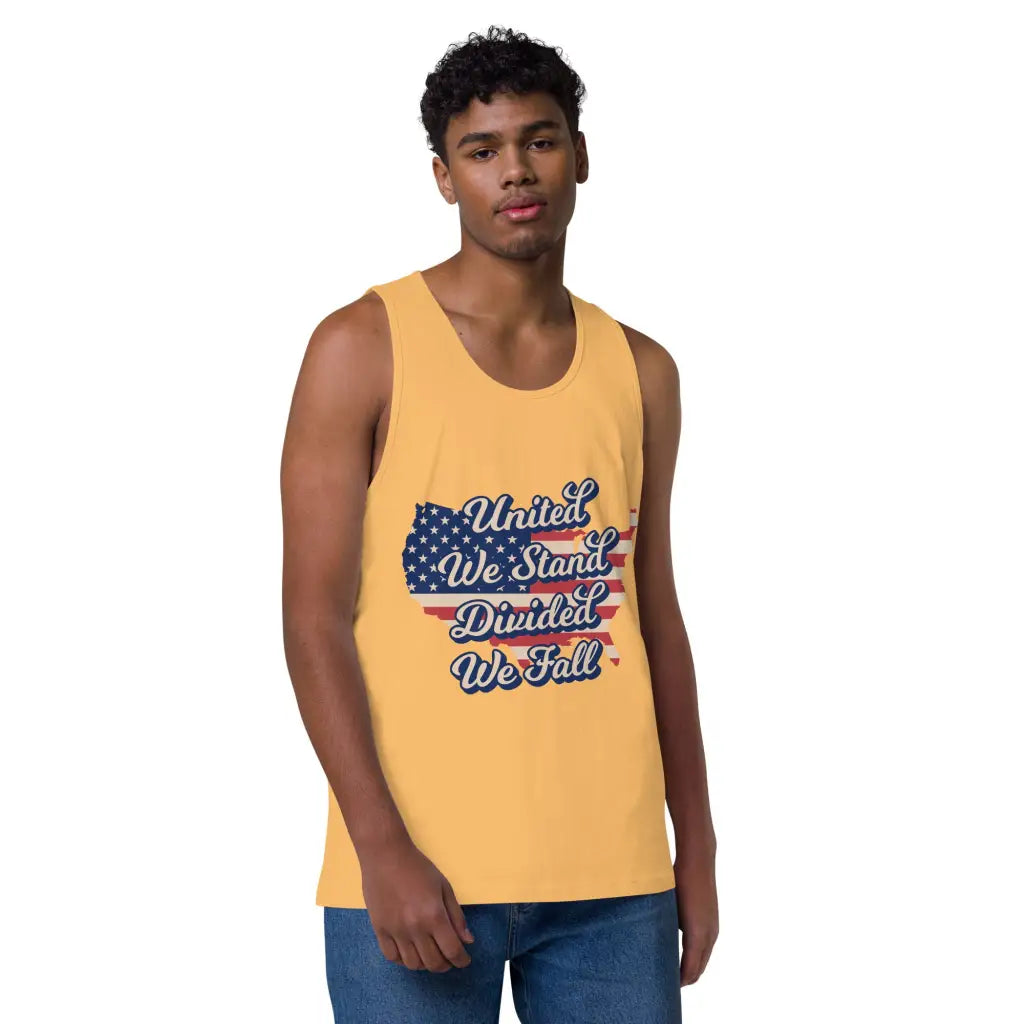 United We Stand Divided We Fall Men’s Premium Tank Top -