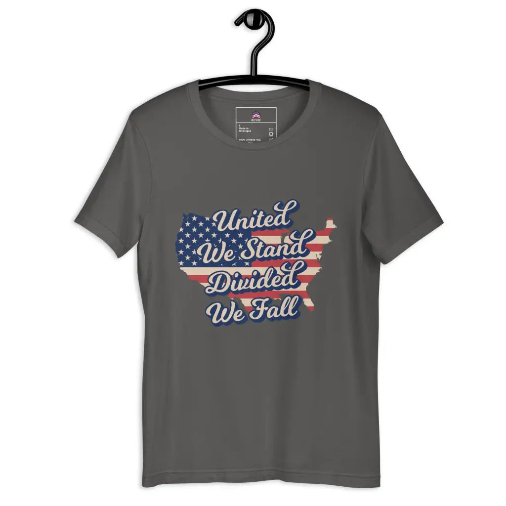 United We Stand Divided We Fall Unisex T-shirt - Asphalt / s