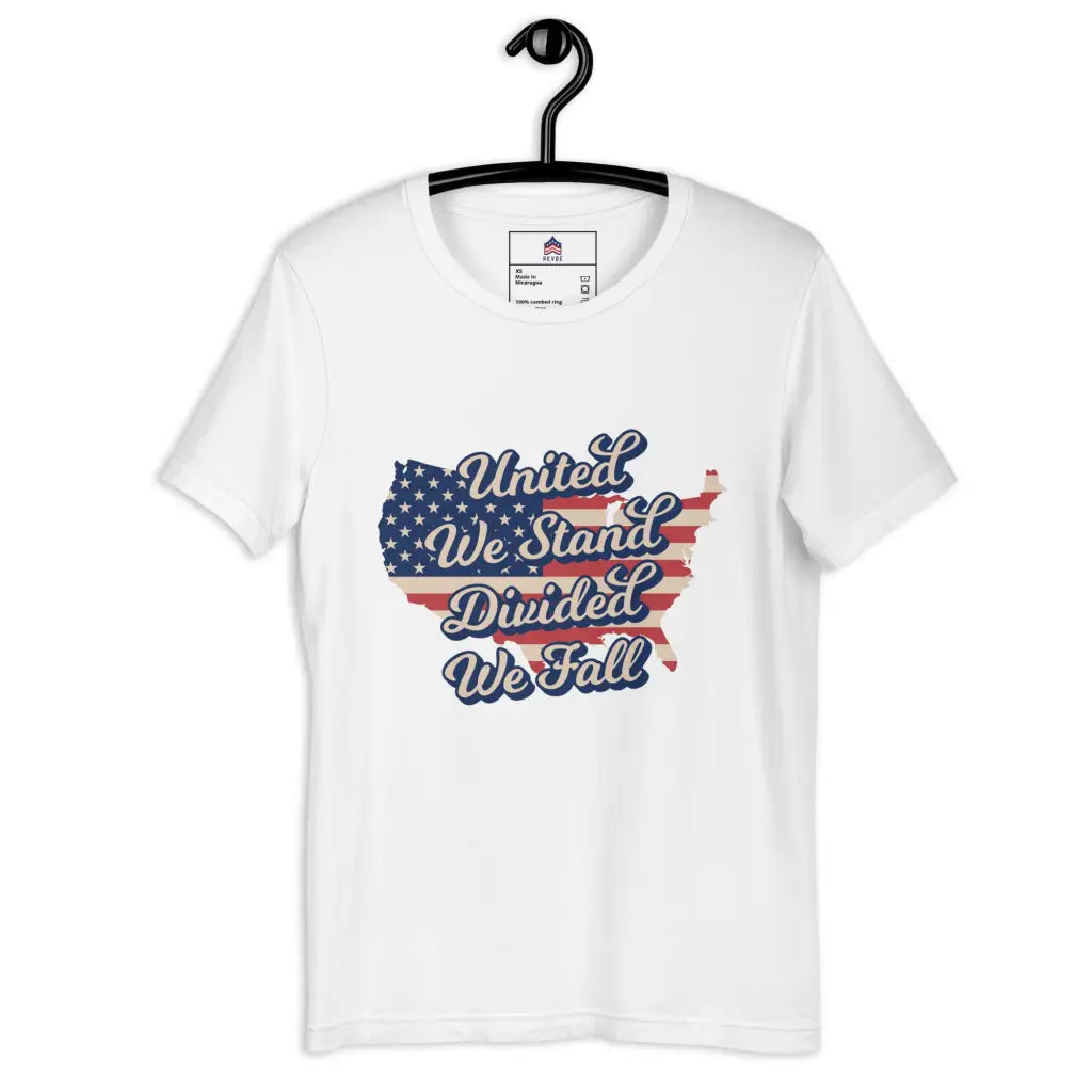 United We Stand Divided We Fall Unisex T-shirt - White / Xs