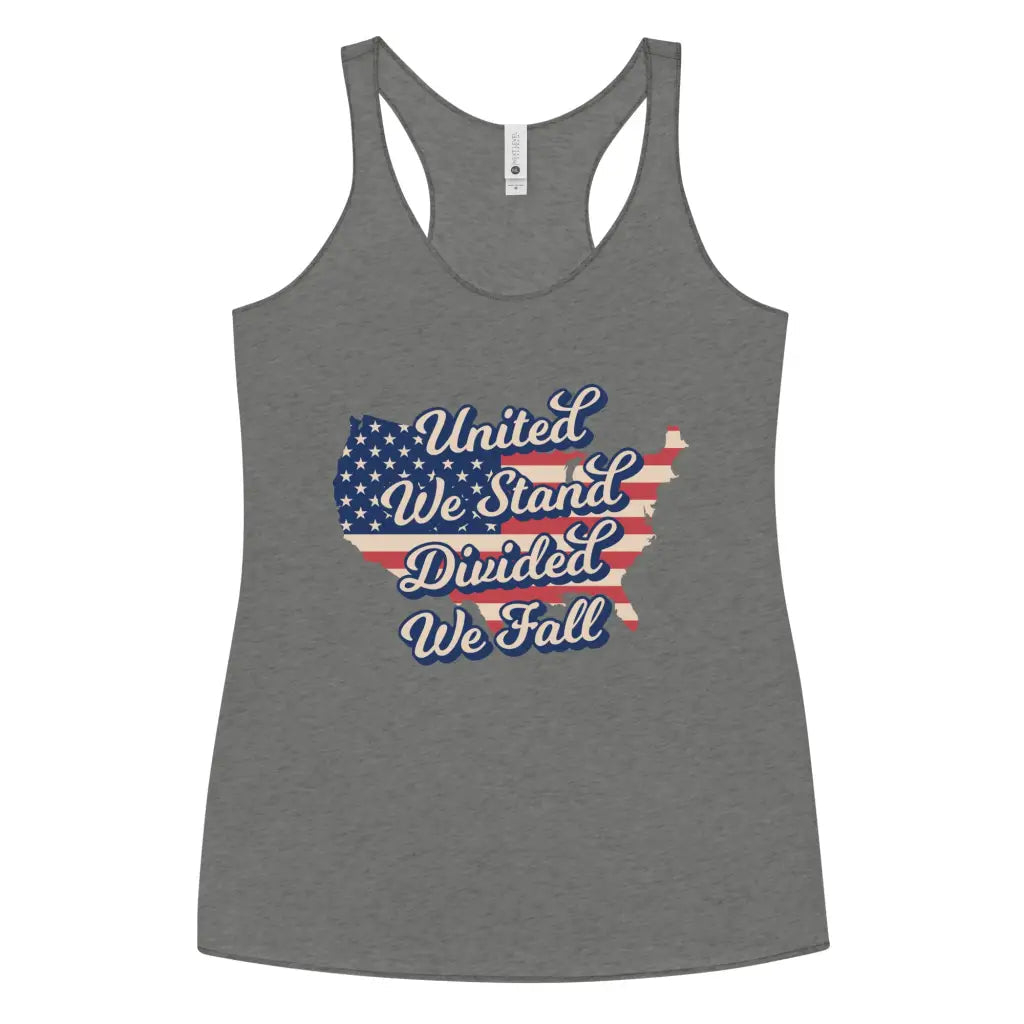 United We Stand Divided We Fall Women’s Racerback Tank -