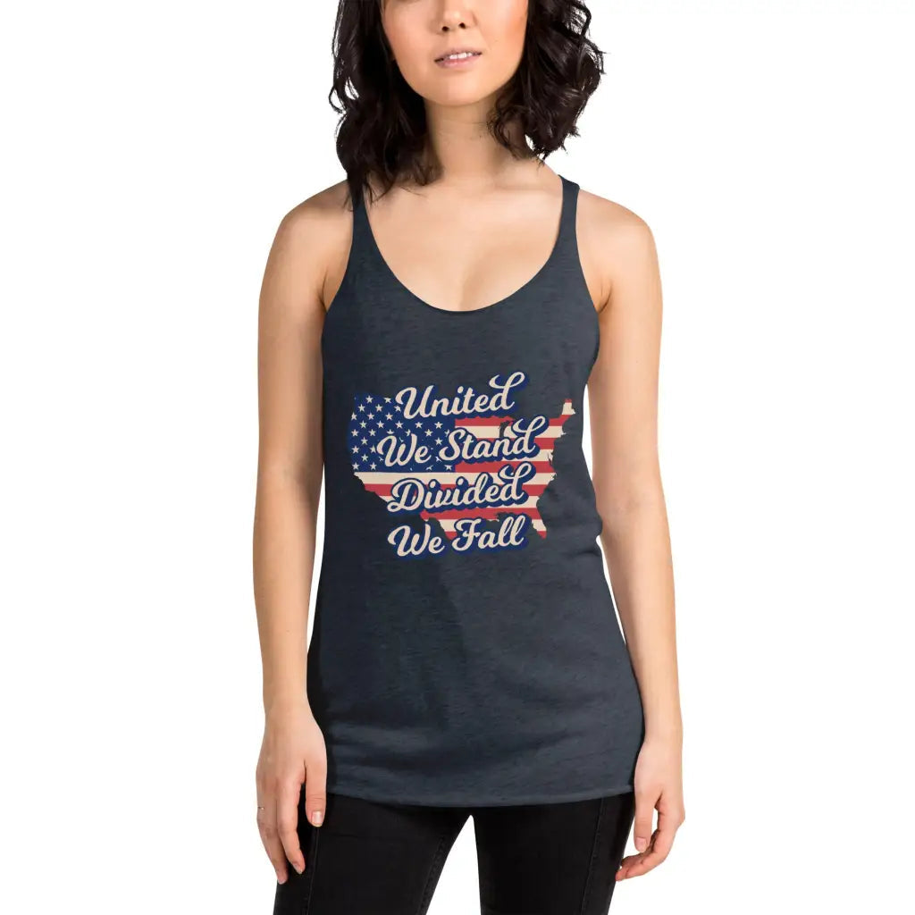 United We Stand Divided We Fall Women’s Racerback Tank -