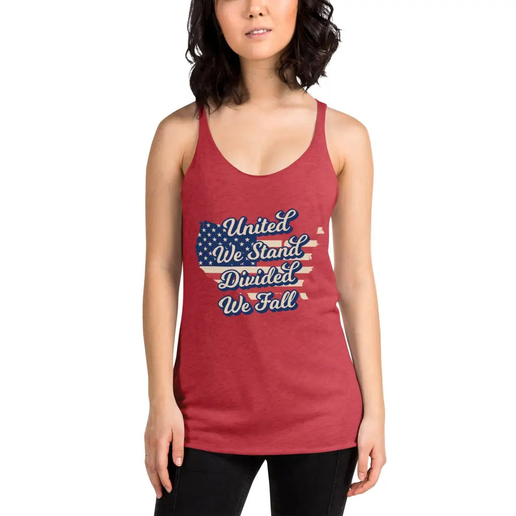 United We Stand Divided We Fall Women’s Racerback Tank -