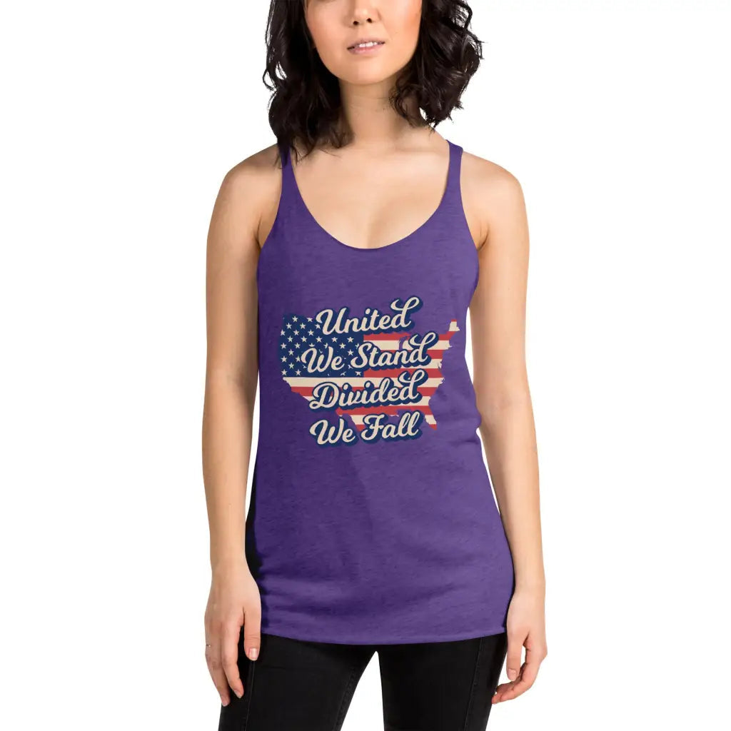 United We Stand Divided We Fall Women’s Racerback Tank -